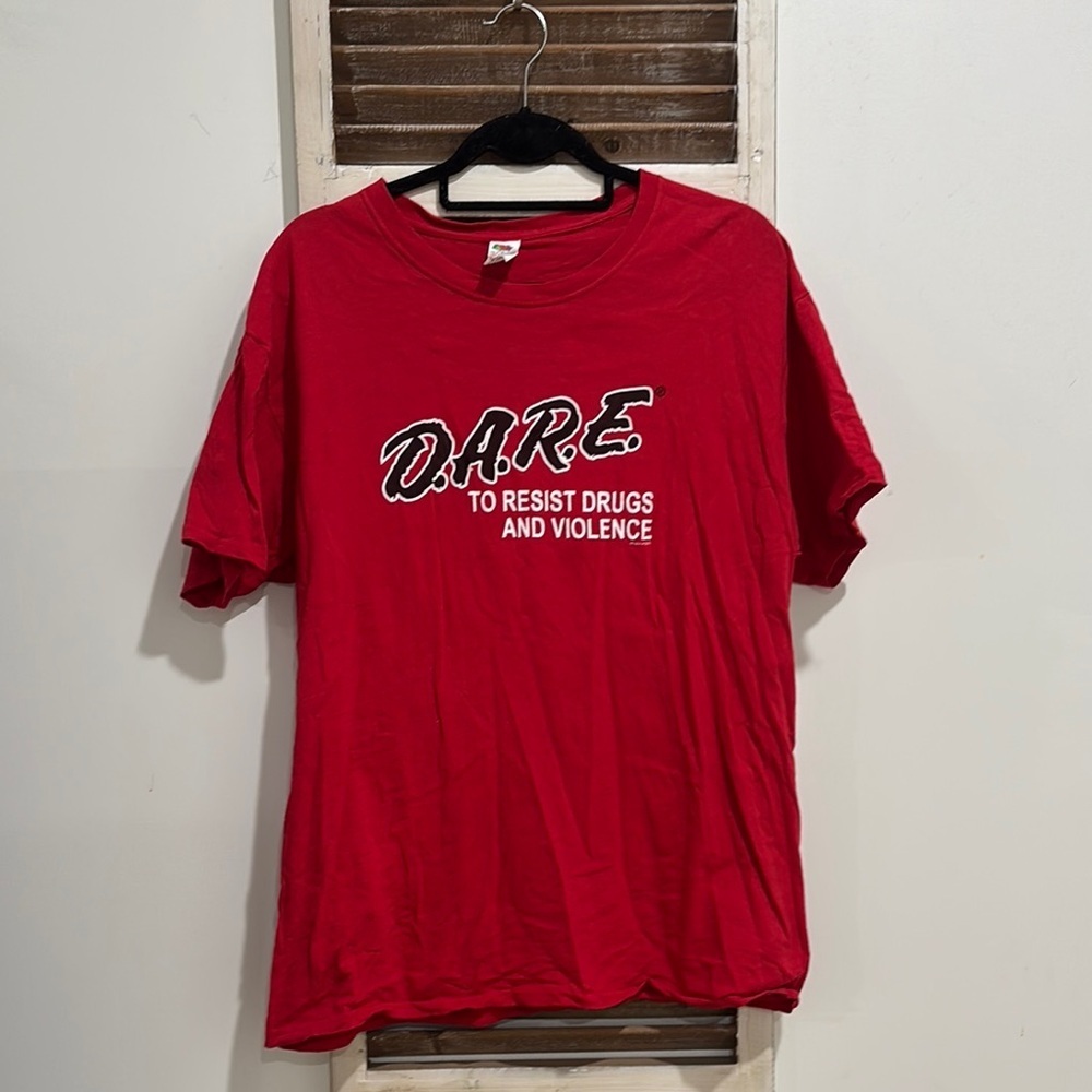 Vintage Dare program Classic Red Short Sleeve Tee